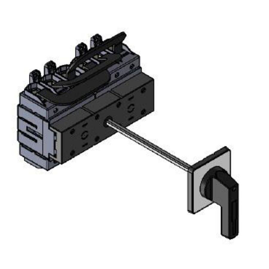 Omkeerschakelaar 180A 3-polig DIN-rail montage