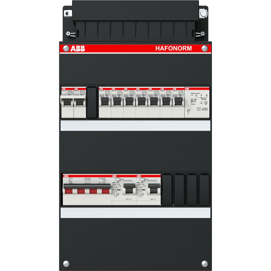 Installatiekast 7x achter 2x 30mA + F + T + HS 3-fasen