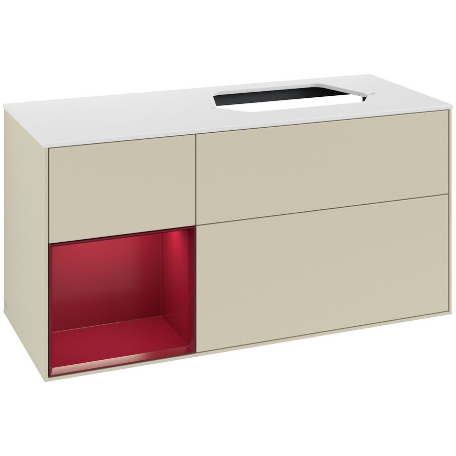 Wastafelonderkast Finion 1200x603x501mm S.Grey Matt Lacquer G391HBHJ