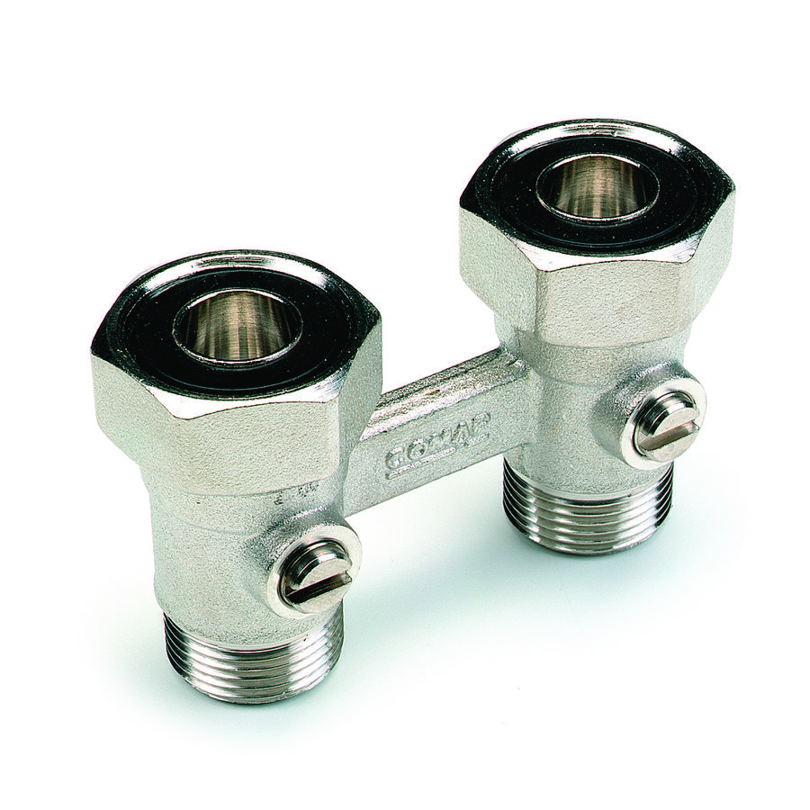 H-onderblok recht 3/4"-M22 bt. 2-pijps 960 100-AF