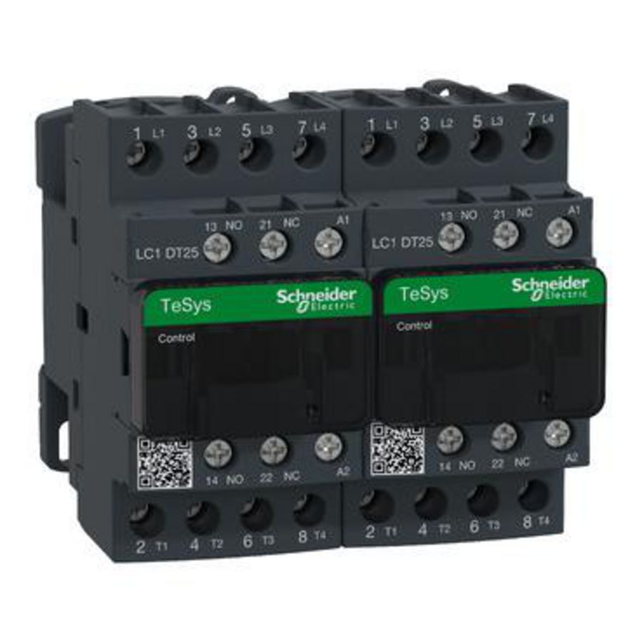 Omkeercont. 25A 4M/HCM+V Mechanisch verg. -Stuurspannin D