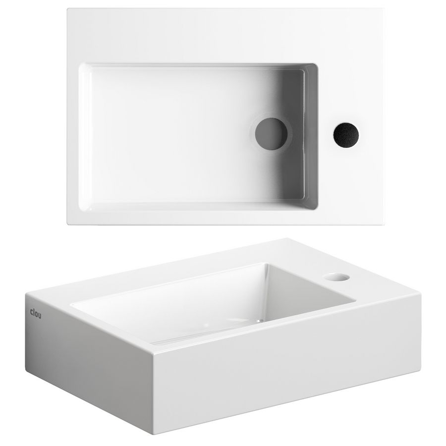 Flush 2 fontein 425x290mm wit met kraangat zonder plug