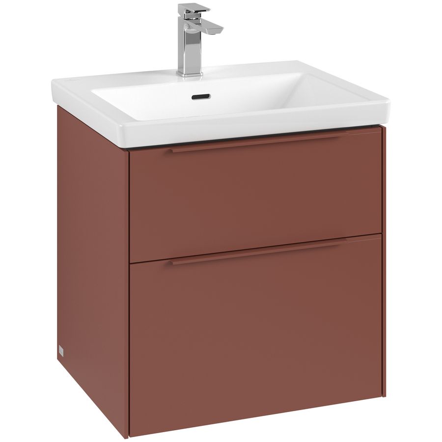 Wastafelonderkastkast SUBWAY 3.0 572x576x478mm Wine Red C578L2AH greep monochroom