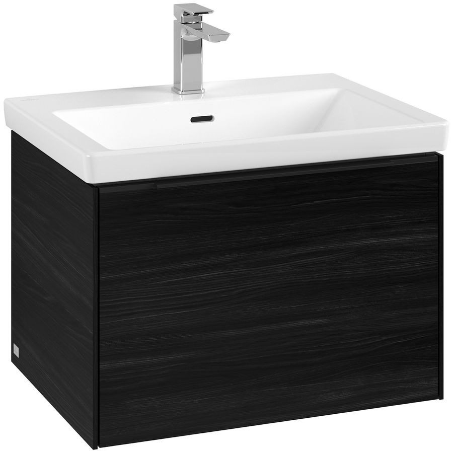 Wastafelonderkastkast SUBWAY 3.0 622x429x478mm Black Oak C57501AB greep Volcano Black