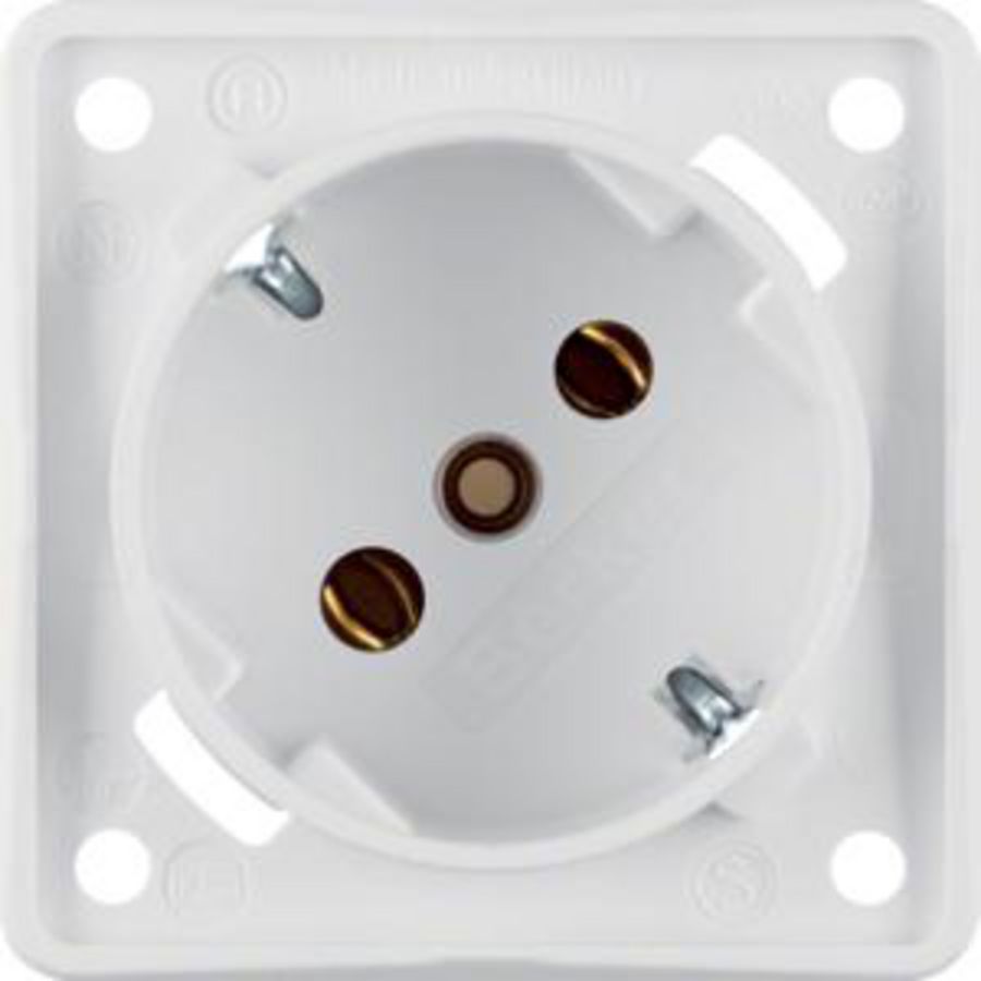 Wandcontactdoos RA diagonaal 45gr. schroef berker Integro