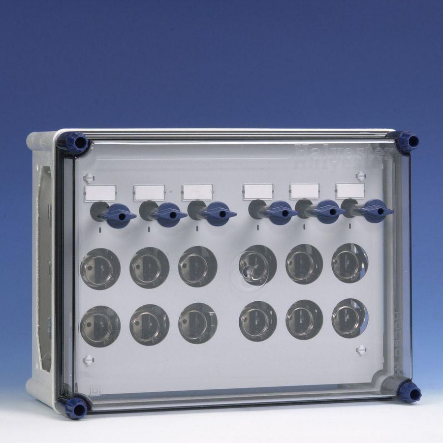 Lichtgroepenkast 6x2 DII met RSD 25 incl. rails