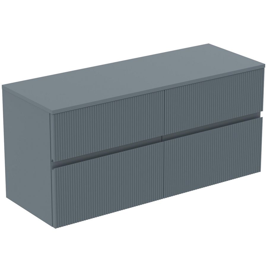 Wastafelmeubel 1202x440x558mm matt ashblue 4 laden Finesse