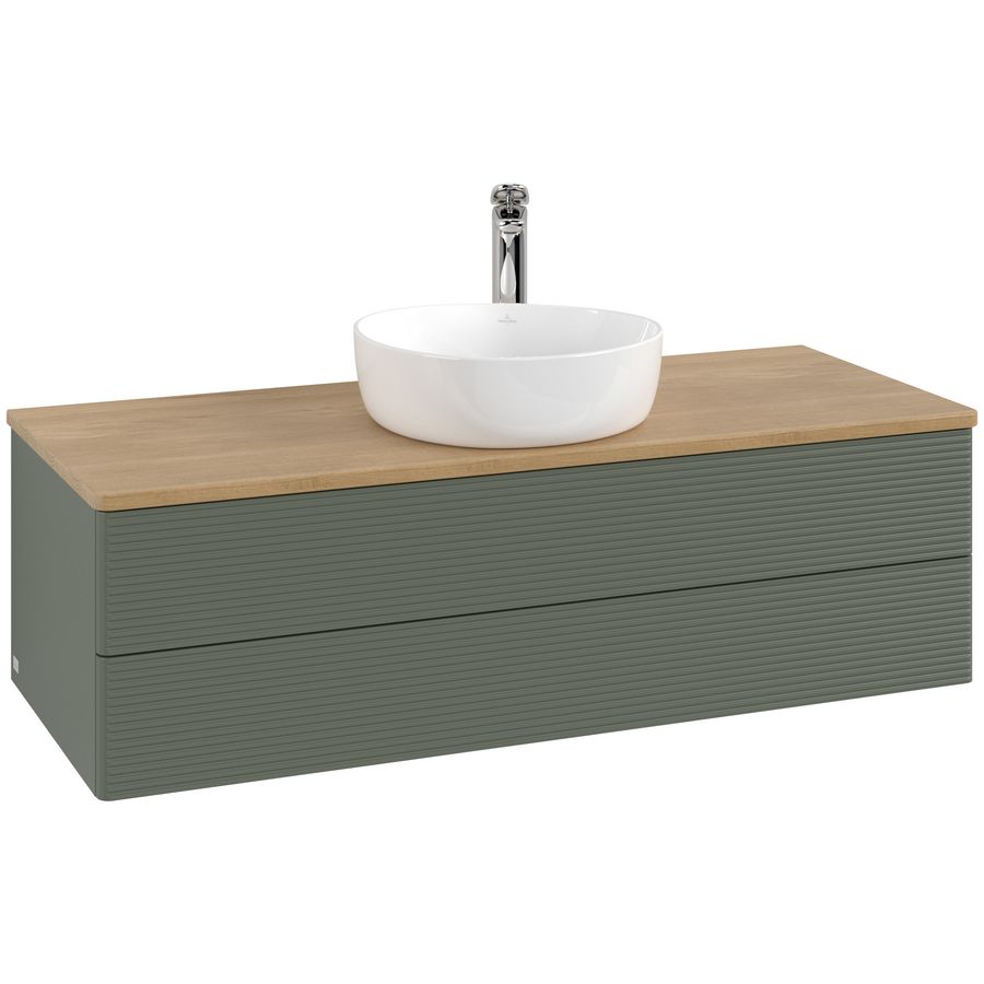Wastafelonderkast Antao 1200x360x500mm L.Green Matt Lacquer L21151HL