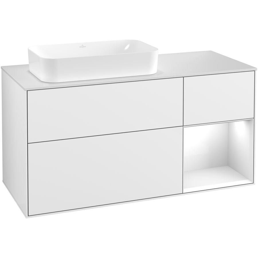 Wastafelonderkast Finion 1200x603x501mm G.White.L F281GFGF