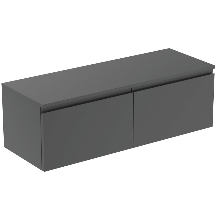 Wastafelmeubel 1202x440x388mm matt anthracite 2 laden Finesse