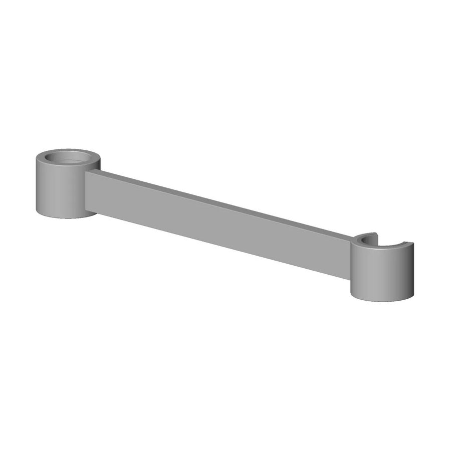 Houder 275x35x30mm Dark Platinum geborsteld