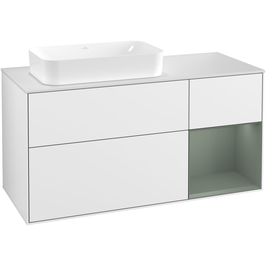 Wastafelonderkast Finion 1200x603x501mm G.White.L F281GMGF