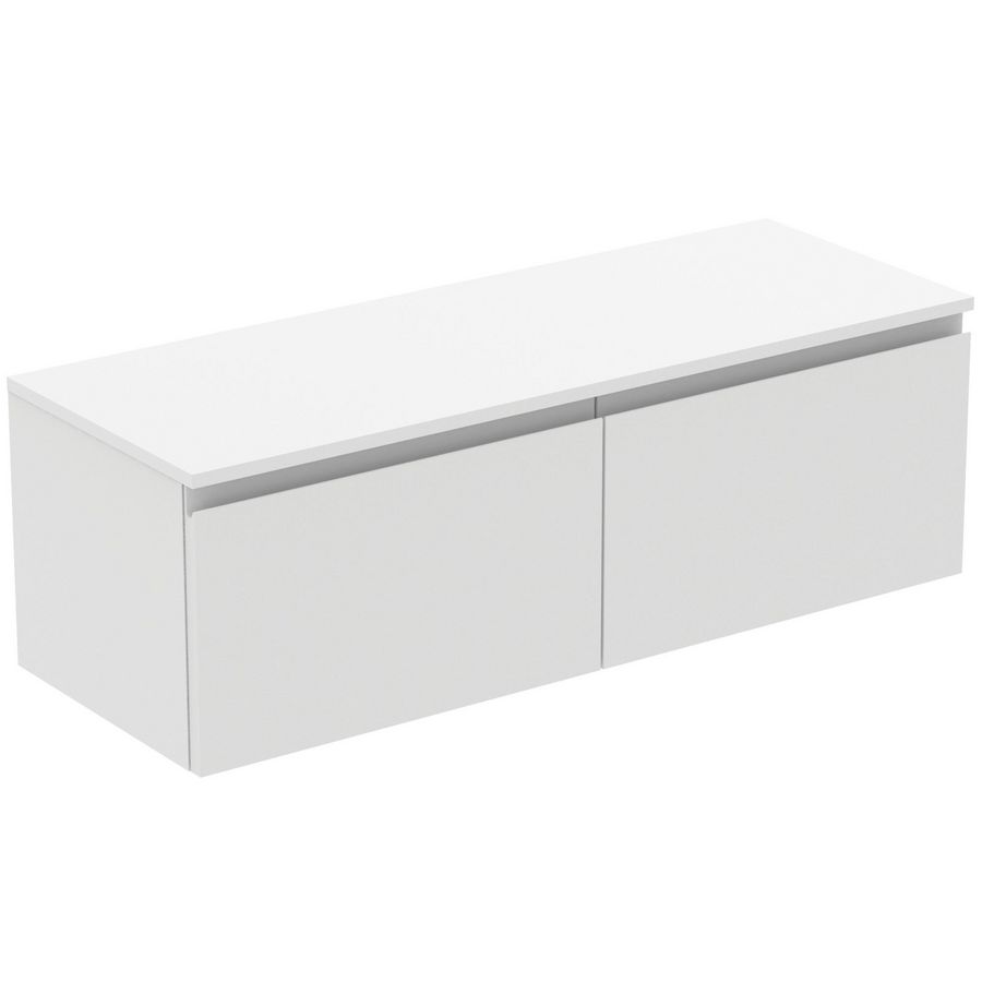 Wastafelmeubel 1202x440x388mm matt white 2 laden Finesse