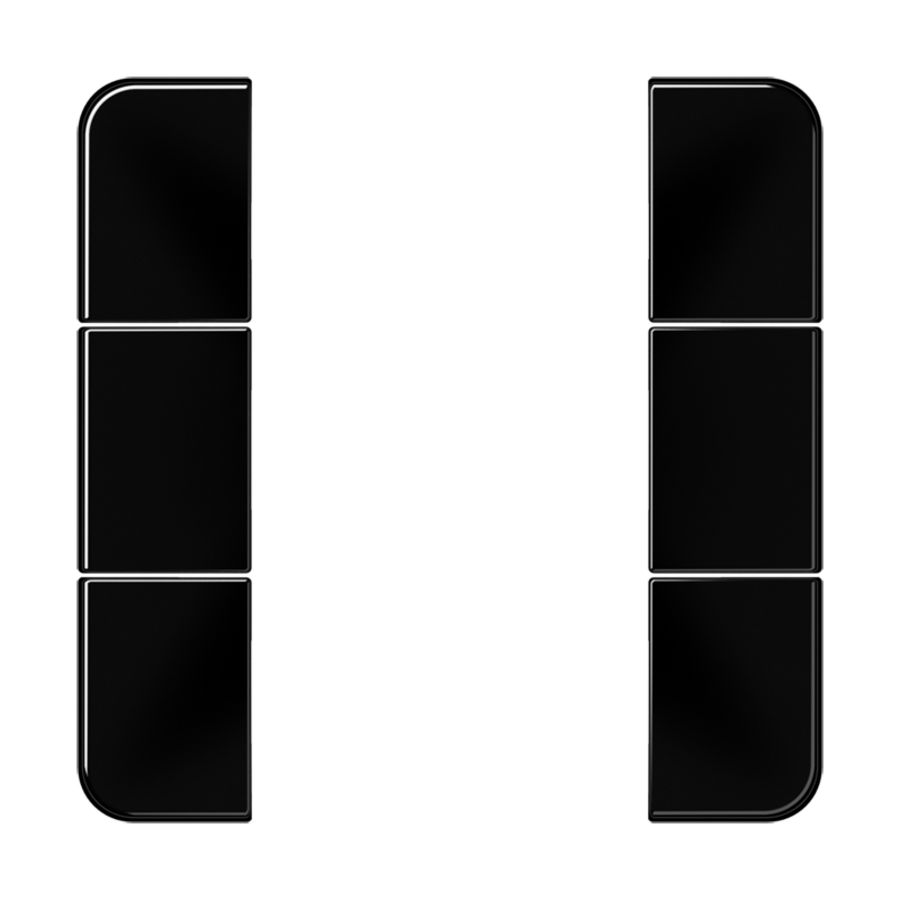 Tastafdekking compleet 3-voudig CD500 zwart KNX