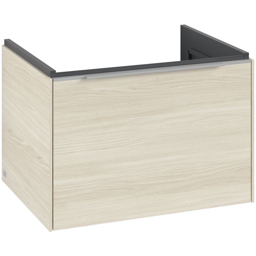 Wastafelonderkastkast SUBWAY 3.0 622x429x478mm White Oak C57500AA greep alu. glans