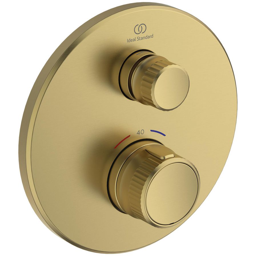 navigo douchetherm 1 functie rond opb.deel brushed gold (mat goudkleurig) A729