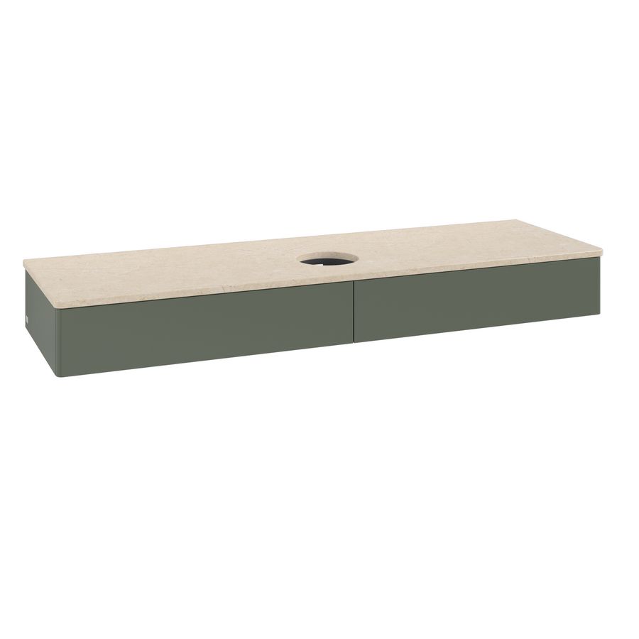 Wastafelonderkast Antao 1600x190x500mm L.Green Matt Lacquer K14013HL