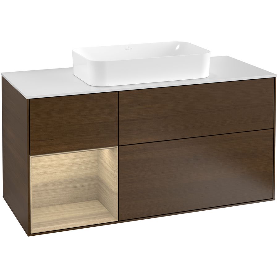 Wastafelonderkast Finion 1200x603x501mm W.Veneer F291PCGN