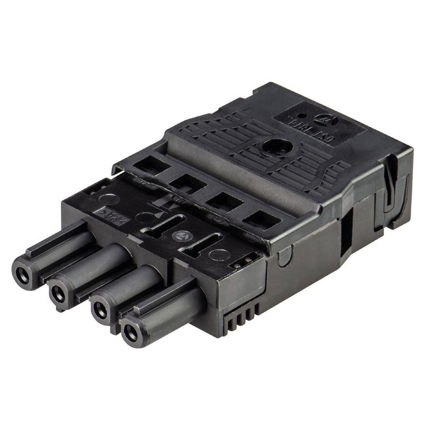 Kabelsteker GST18I4 female zwart veerklem VVE=50