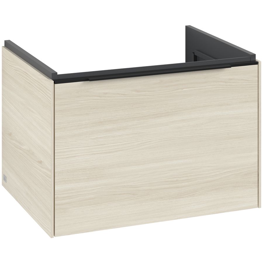 Wastafelonderkastkast SUBWAY 3.0 622x429x478mm White Oak C57501AA greep Volcano Black