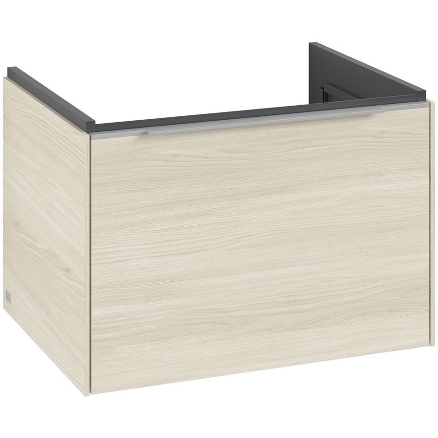 Wastafelonderkastkast SUBWAY 3.0 622x429x478mm White Oak C575L0AA greep alu. glans