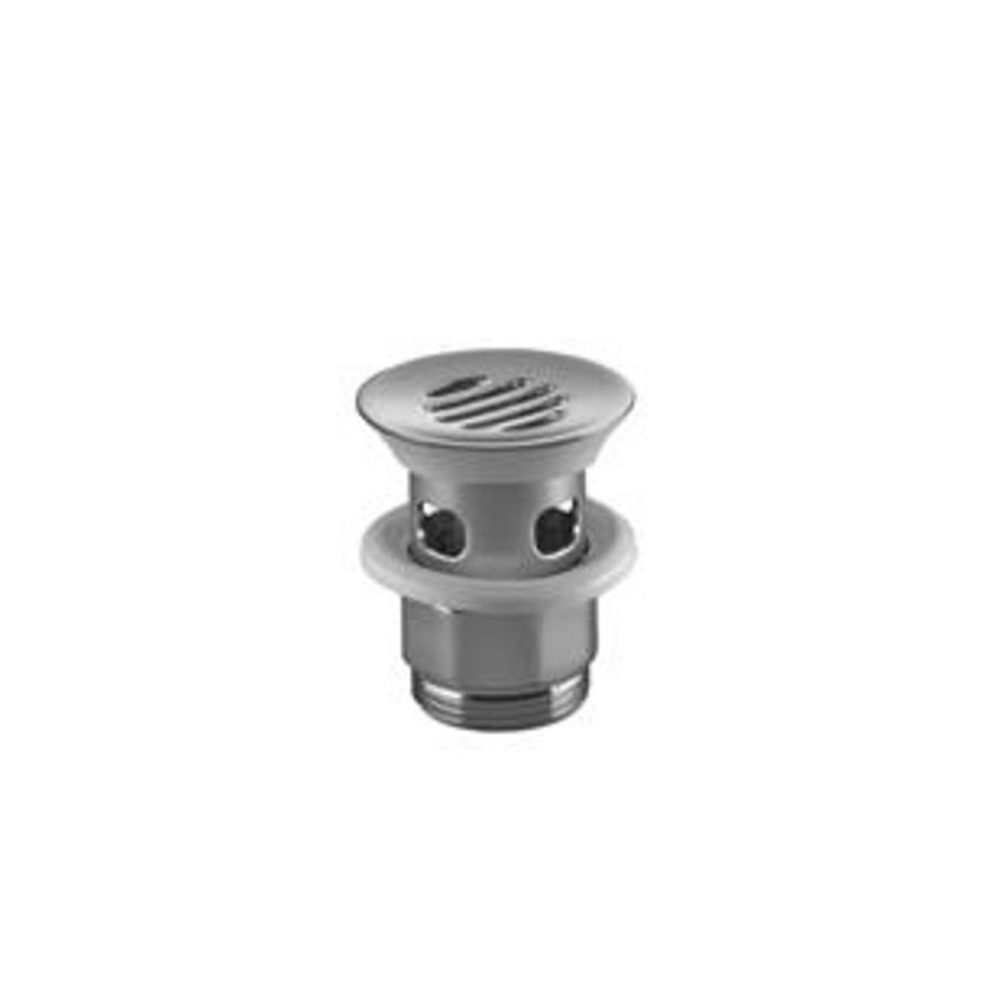 Afvoerplug 1.1/4" chroom tbv wastafel m.overloop