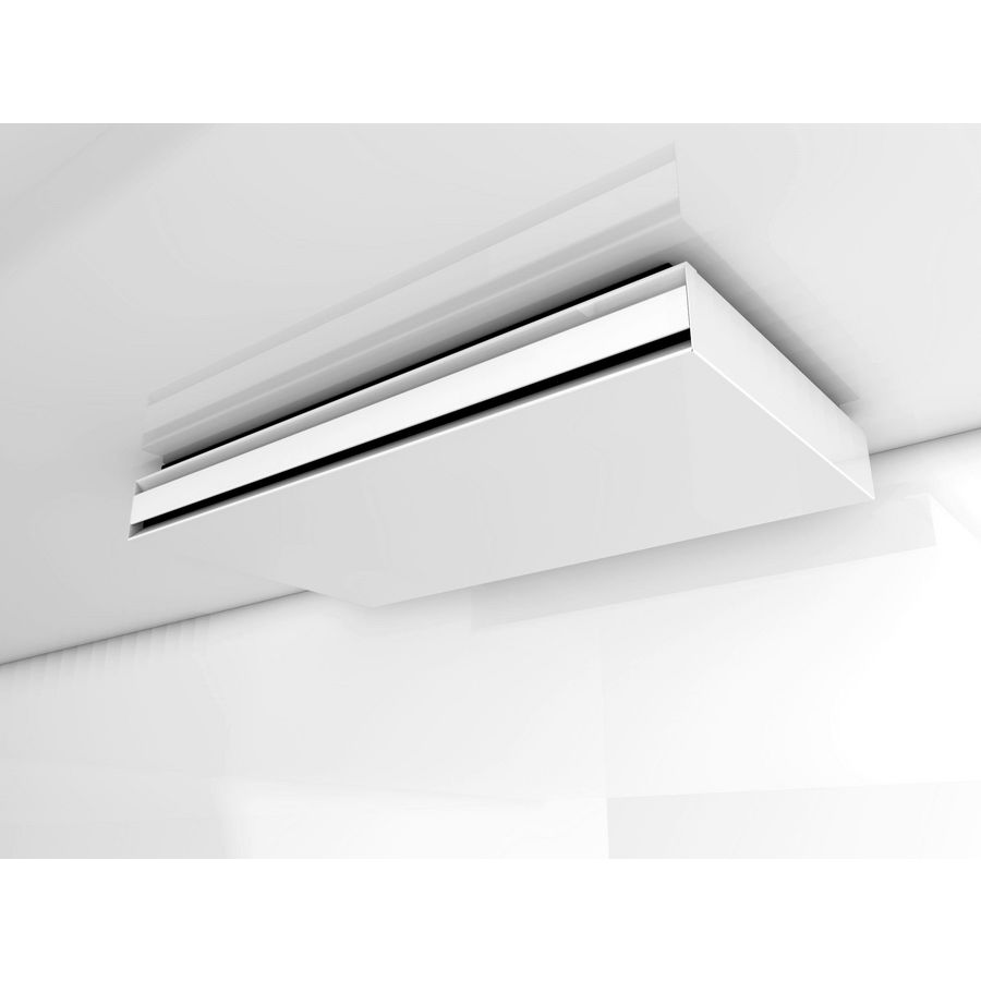 Ventilatorconvector plafond  BASE-LINE BRIZA-S  58x125cm kast wit aansl. rechts sturing BMS incl. condenspomp