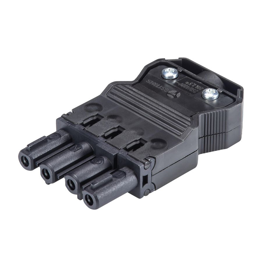 Kabelsteker GST18I4 female zwart schroef VVE=50