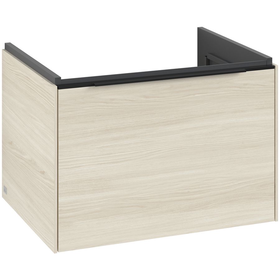 Wastafelonderkastkast SUBWAY 3.0 622x429x478mm White Oak C575L1AA greep Volcano Black