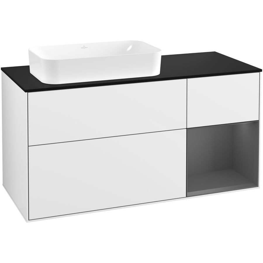 Wastafelonderkast Finion 1200x603x501mm G.White.L F282GKGF