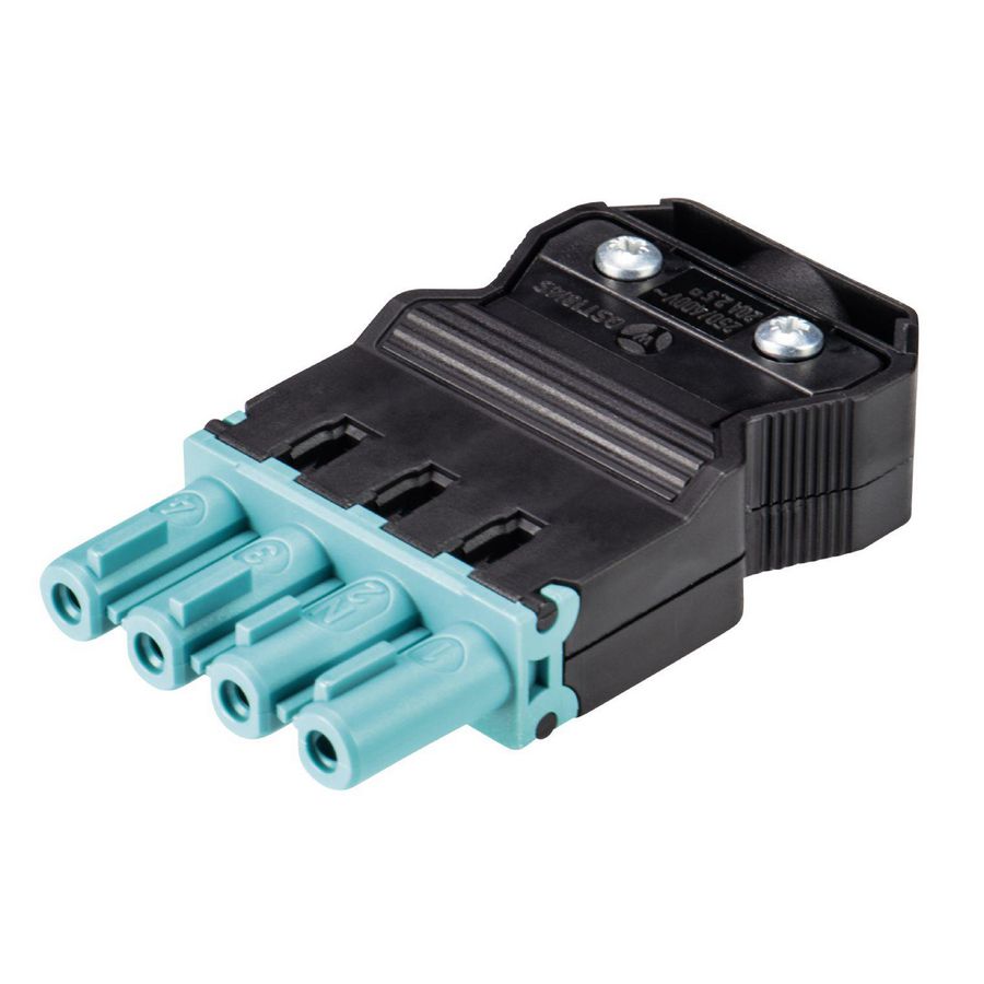 Kabelsteker GST18I4 female turquoise schroef VVE=50
