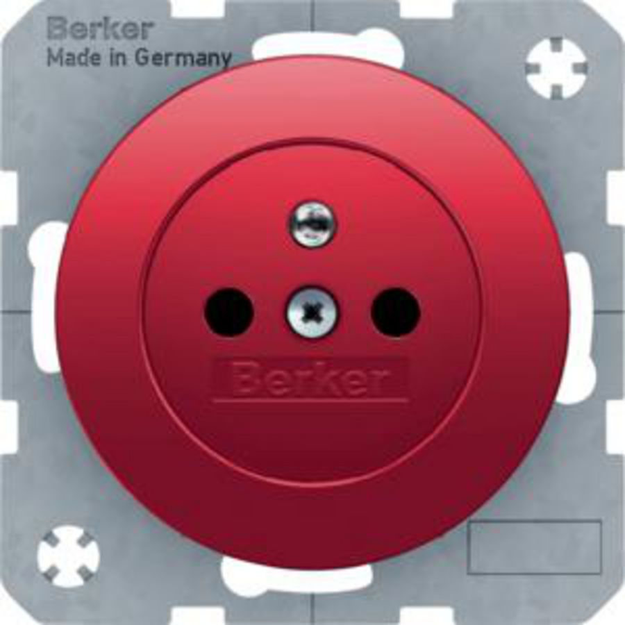 Wandcontactdoos penaarde berker R.1/R.3/R.8 rood