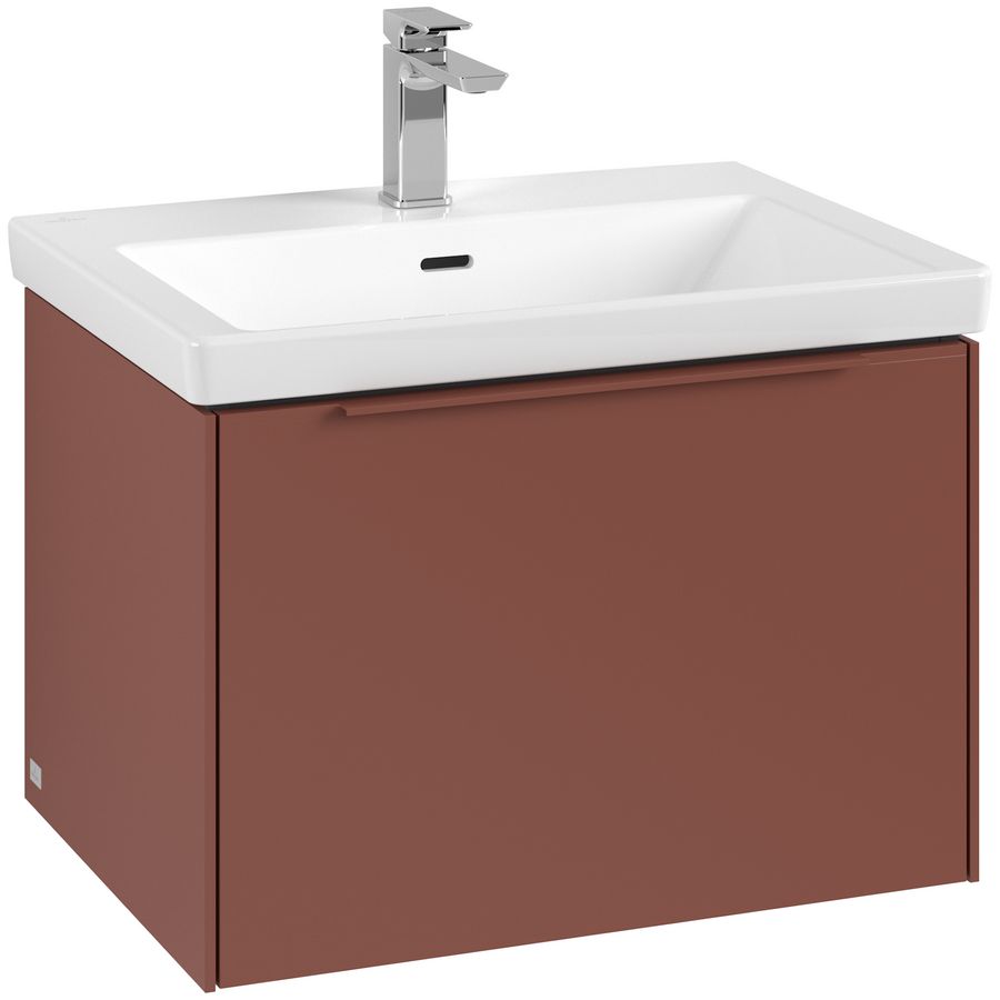 Wastafelonderkastkast SUBWAY 3.0 622x429x478mm Wine Red C57502AH greep monochroom