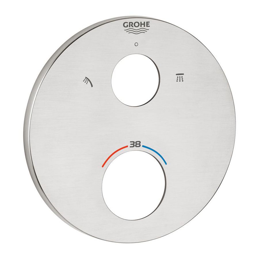 Rozet 49074DC0 supersteel (rvs look)