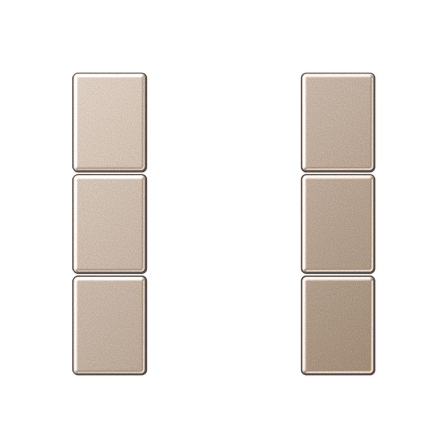 Tastafdekking compleet 3-voudig A500 champagne KNX