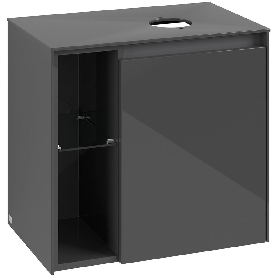 Wastafelonderkast Collaro 600x548x380mm Glossy Grey C15100FP