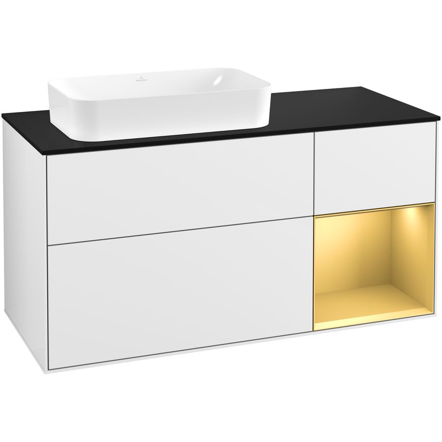 Wastafelonderkast Finion 1200x603x501mm G.White.L F282HFGF