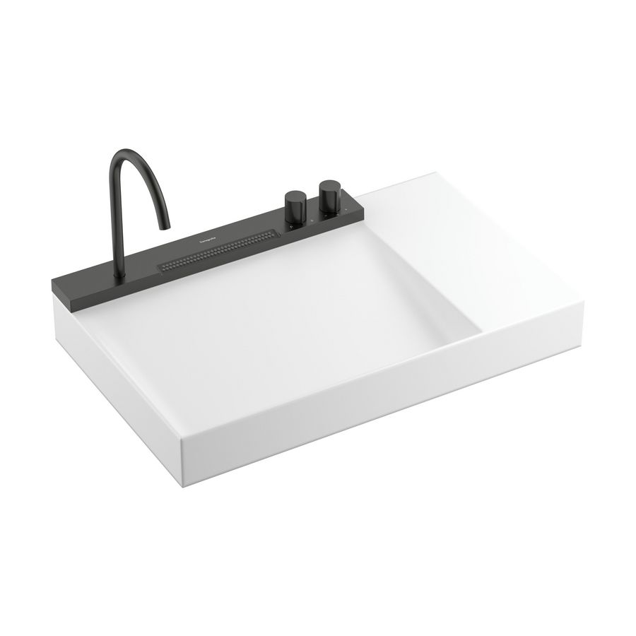 Wastafel Avalegra AquaUnit 780/475 Brushed Black Chrome