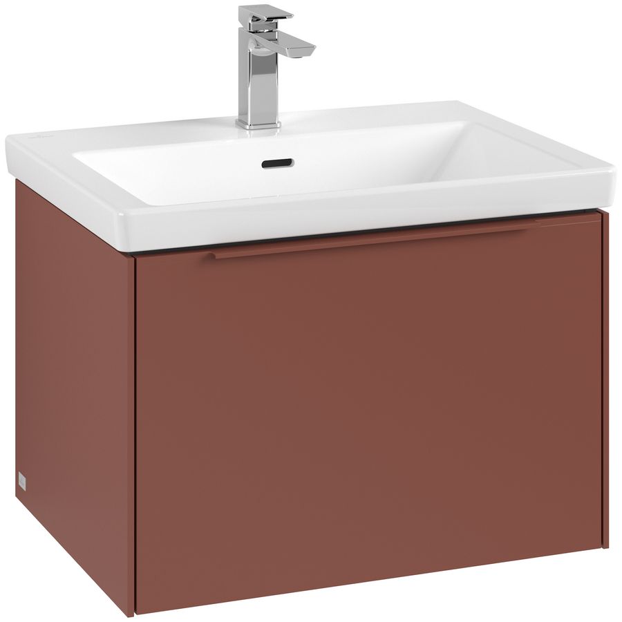 Wastafelonderkastkast SUBWAY 3.0 622x429x478mm Wine Red C575L2AH greep monochroom