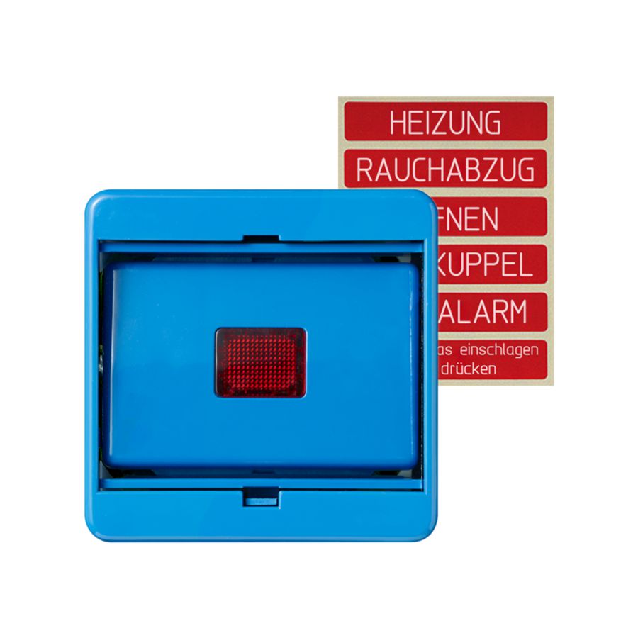 Afdekking met glas blauw 561GLBL