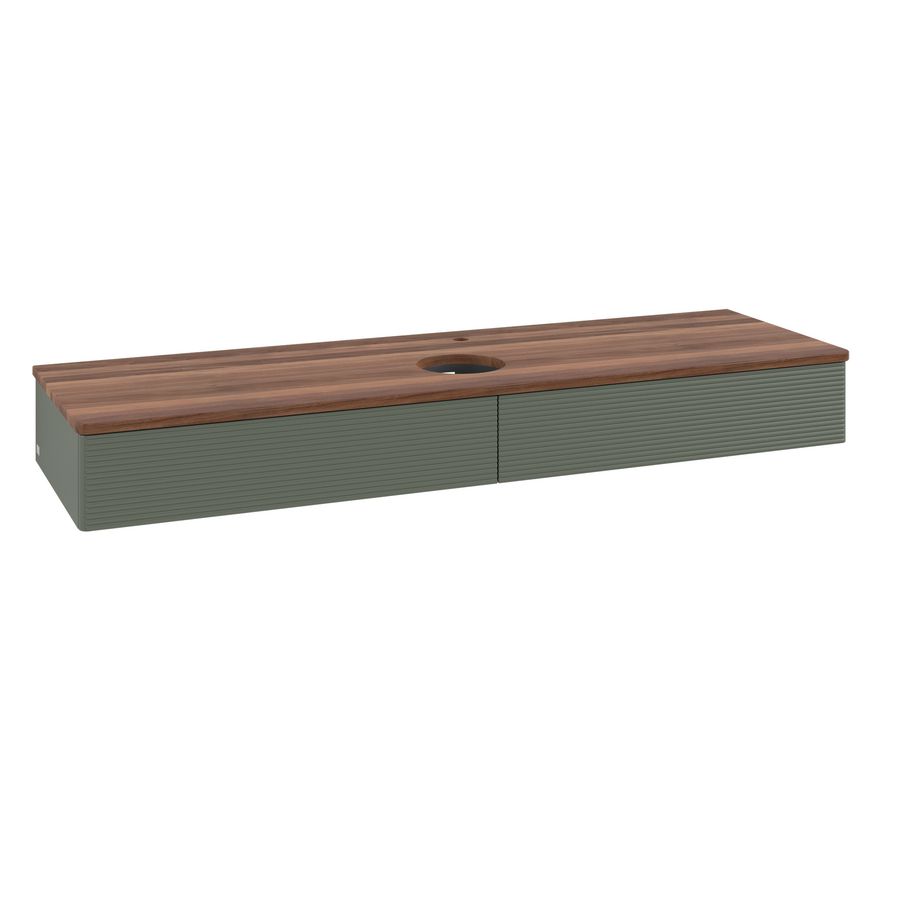 Wastafelonderkast Antao 1600x190x500mm L.Green Matt Lacquer K14152HL