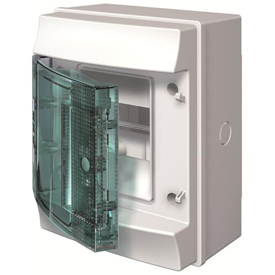 Verdeelkast opbouw 4mod transp.deur IP65 Mist 65