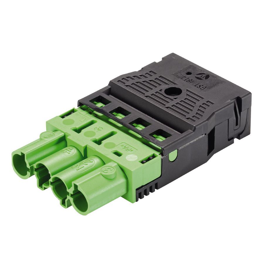 Kabelsteker GST18I4 male groen veerklem VVE=50