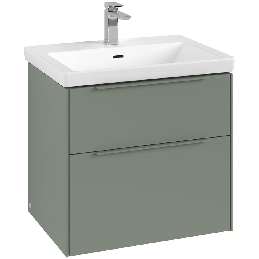 Wastafelonderkastkast SUBWAY 3.0 622x576x478mm Soft Green C57602AF greep monochroom
