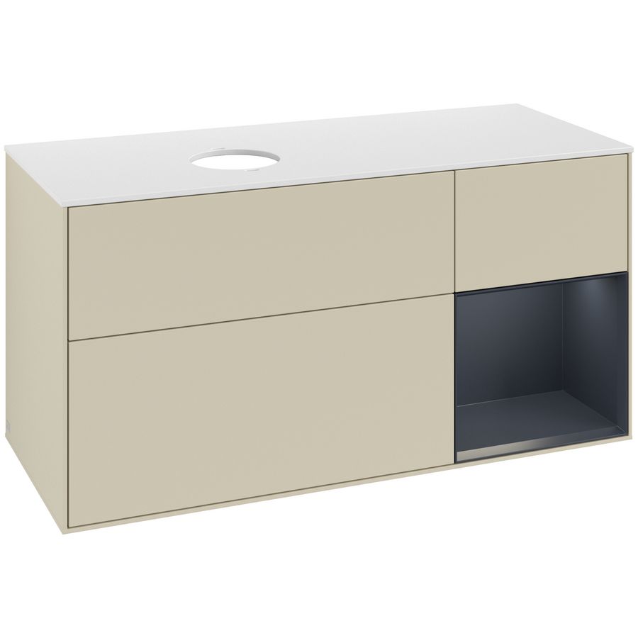 Wastafelonderkast Finion 1200x603x501mm S.Grey Matt Lacquer FA51HGHJ