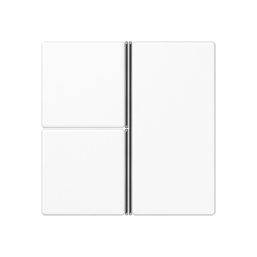 Tastafdekking A/AS 3-voudig compleet alpinwit KNX