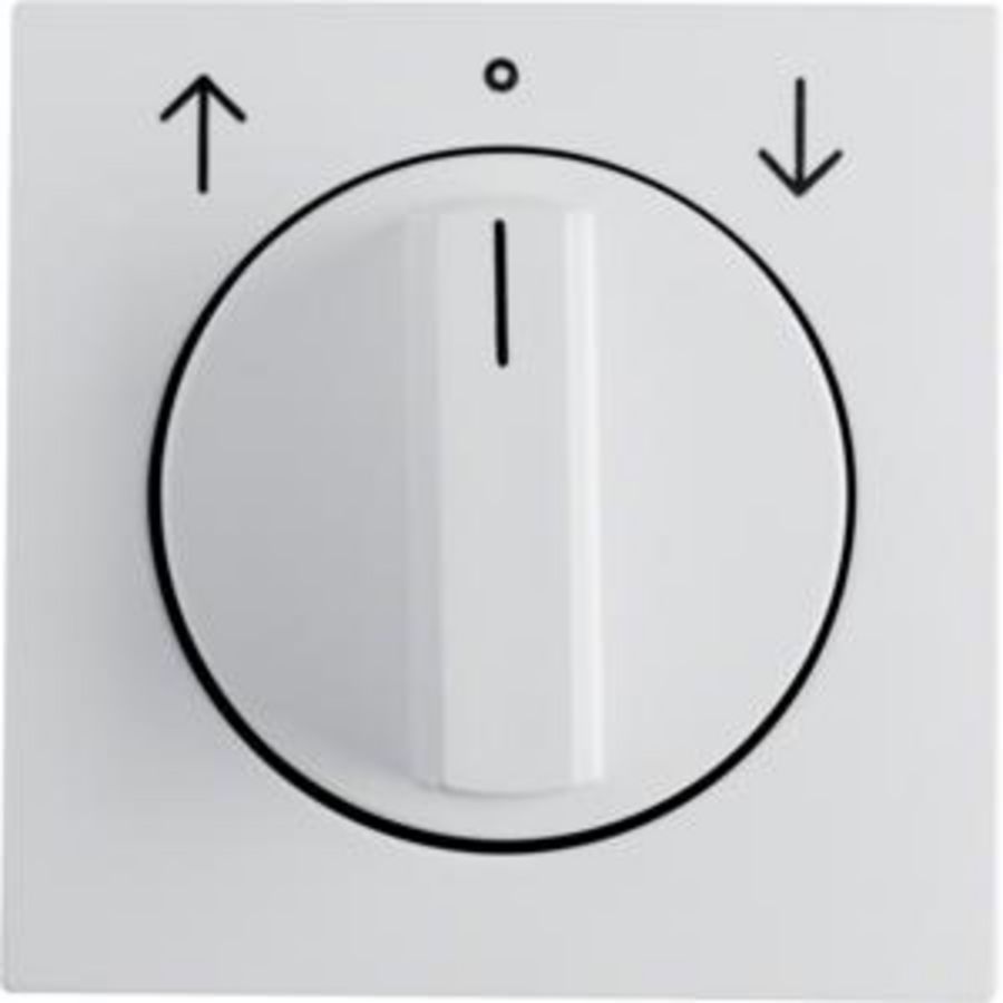 Centraalplaat draaiknop jaloezie bediening berker S.1/B.3/B.7 polarwit mat