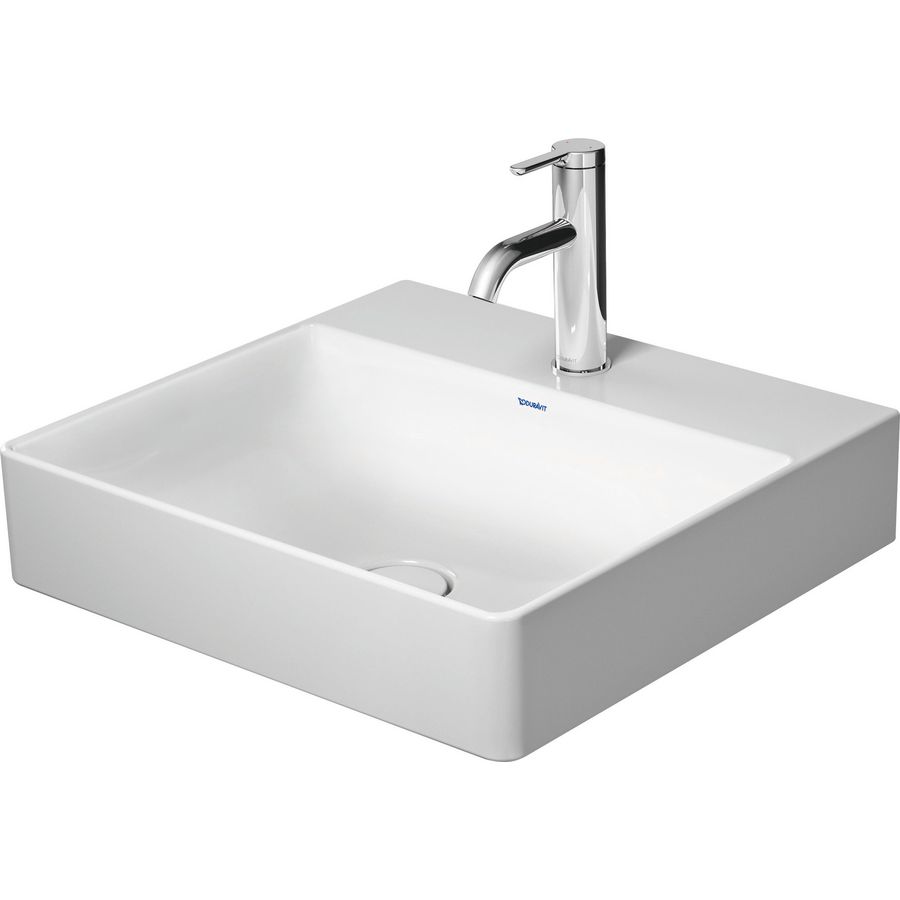 DURASQUARE #235350 wastafel 500mm wit met kraangat