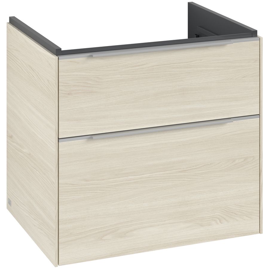 Wastafelonderkastkast SUBWAY 3.0 622x576x478mm White Oak C57600AA greep alu. glans
