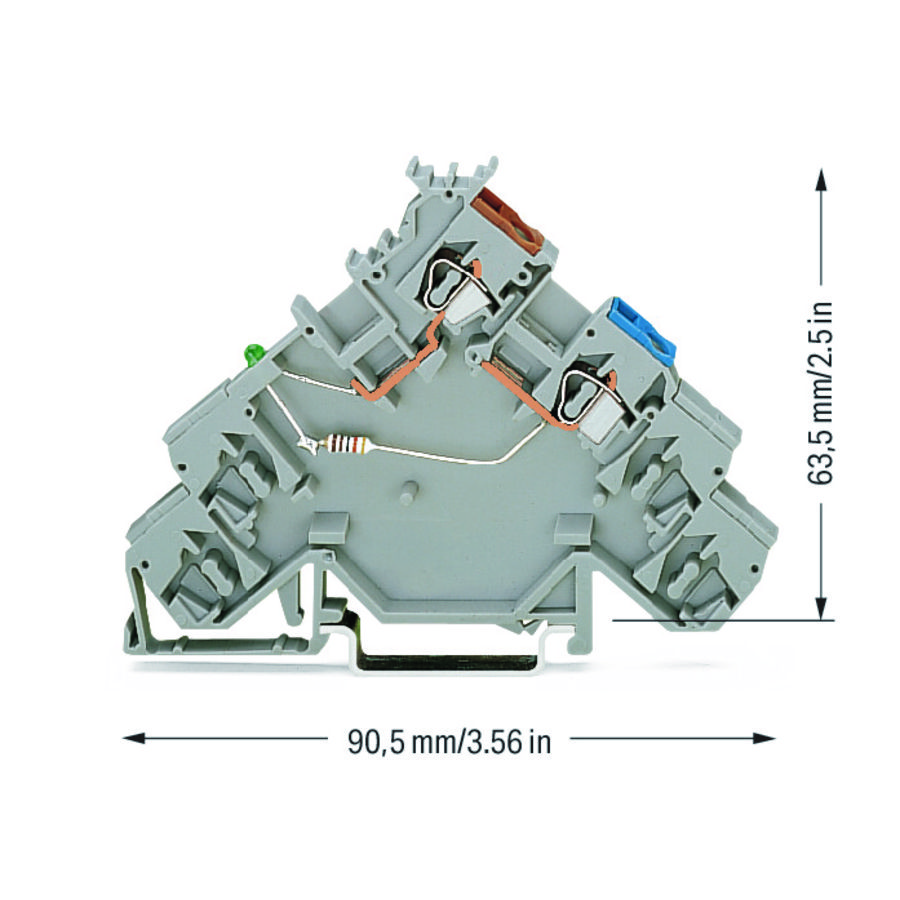4-draads initiatorvoedingsklem LED 280-584/281-483 VVE=10